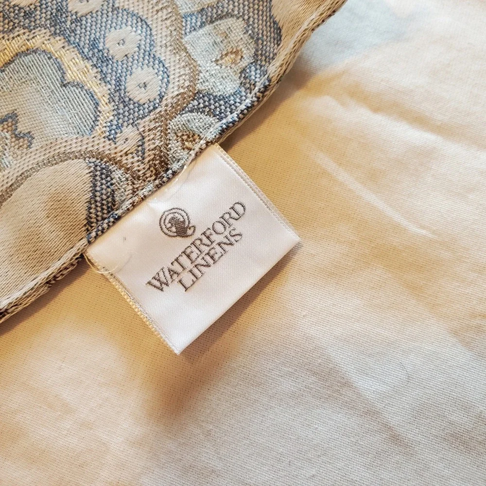 Waterford Linens Mullinger Floral Lined Drapery Panels Blue Taupe Set of 2